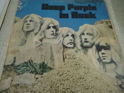 DEEP PURPLE IN ROCK HARVEST STEREO GATEFOLD LP WITH WEAR ON COVER