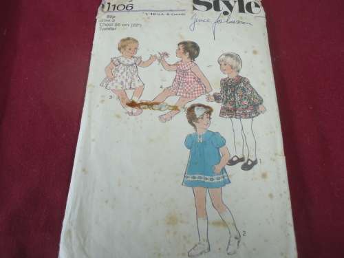 STYLE PATTERNS 1106 TODDLER SIZE 3 CHEST 56 cm - COMPLETE