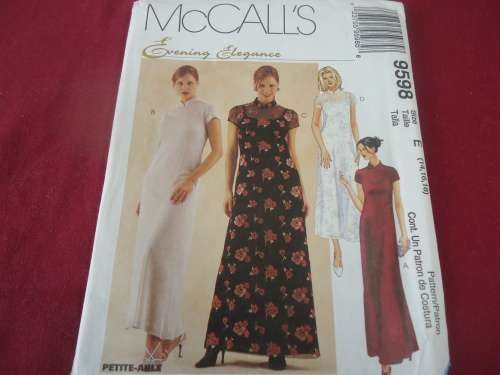 McCALL'S PATTERNS 9598 -  SIZE E = 14 + 16 + 18   COMPLETE AND UNCUT