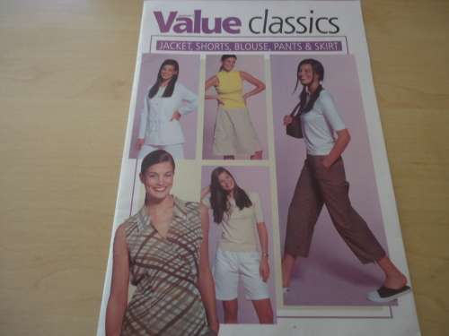VALUE CLASSICS PATTERNS  "JACKET, SHORTS, BLOUSE, PANTS AND SKIRT" SIZES FIT BUST 86 CM 92 + 100 CM