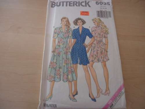 BUTTERICK  PATTERN 6035 SIZE  12 + 14 + 16 -  COMPLETE & UNCUT