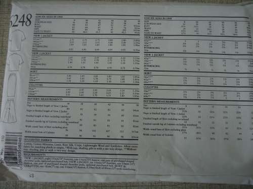 NEW LOOK PATTERNS 6248 - 6 SIZES IN ONE -  8 - 18  COMPLETE AND UNCUT