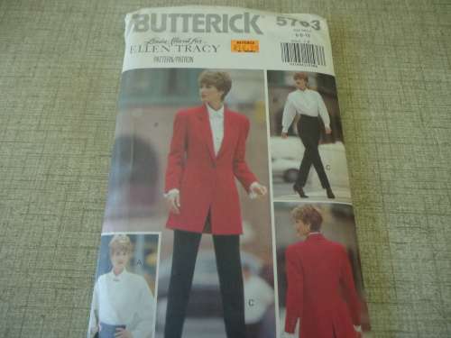 BUTTERICK PATTERNS  5703 JACKET, BLOUSE & PANTS  SIZES 6 + 8 + 10  COMPLETE & UNCUT