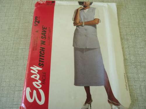 McCALL'S PATTERNS 6971 SIZE B = 16 + 18 + 20 + 22  COMPLETE & UNCUT