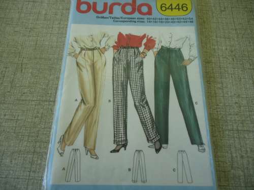 BURDA PATTERNS 6446 SIZES 40 + 42 + 44+ 46 + 48 + 50 + 52 + 54- COMPLETE & UNCUT