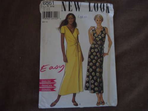 NEW LOOK PATTERNS 6861- 6 SIZES IN ONE a=  8 - 18 - COMPLETE