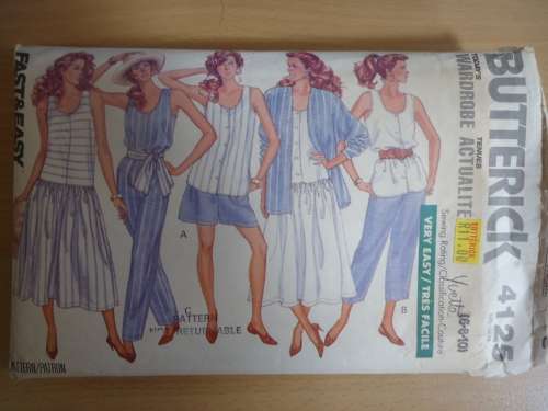 BUTTERICK PATTERNS- 4125  SIZES = 6 + 8 + 10 COMPLETE