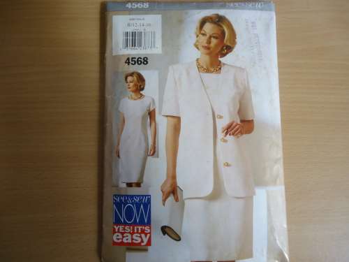 BUTTERICK PATTERNS-SEE & SEW -  4568 SIZES B = 12 + 14 + 16 COMPLETE