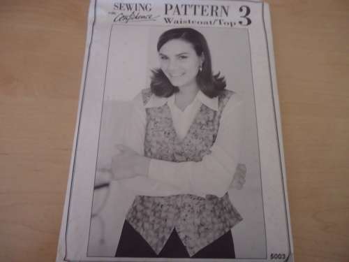 SEWING WITH CONFIDENCE PATTERN 3 - WAISTCOAT/TOP SIZE  8 - 18
