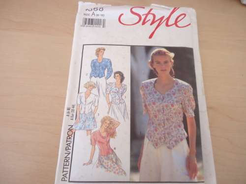 STYLE PATTERNS 1868 SIZE A = 6 - 18  COMPLETE
