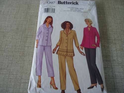BUTTERICK  PATTERN 3207 SIZES 16W + 18W + 20W  COMPLETE