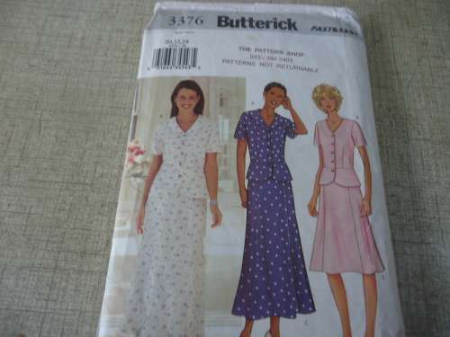 BUTTERICK  PATTERN 3376 SIZES 20 + 22 + 24  COMPLETE