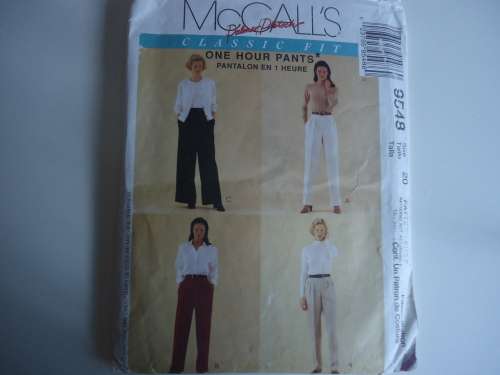 McCALL'S PATTERNS 9548  SIZE 20  COMPLETE
