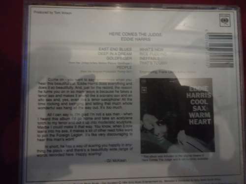 JAZZ: EDDIE HARRIS - HERE COMES THE JUDGE -  CD