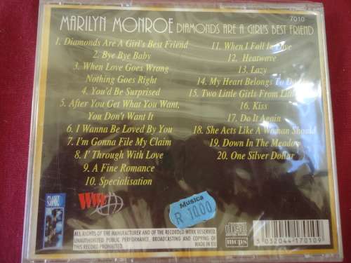 SOUNDTRACK & THEATRE : MARILYN MONROE - DIAMONDS ARE A GIRLS BEST FRIEND - SEALED CD