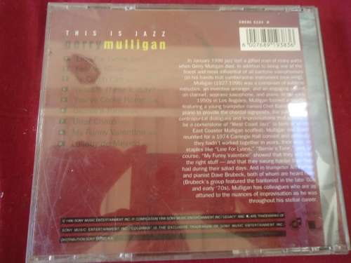 JAZZ: GERRY MULLIGAN - THIS IS JAZZ  -  CD