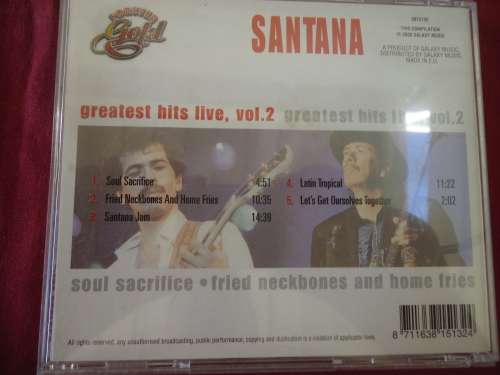 ROCK: SANTANA - GREATEST HITS LIVE - VOL 2 - CD