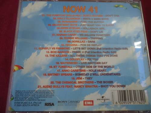 POP - : NOW THAT'S WHAT I CALL MUSIC VOLUME 41-  CD - no front inner sleeve & back sleeve supplied