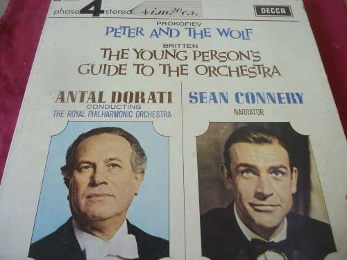 CHILDREN-SEAN CONNERY - PETER AND THE WOLF  YOUNG PERSONS GUIDE TO THE ORCHESTRA -UK DECCA LP
