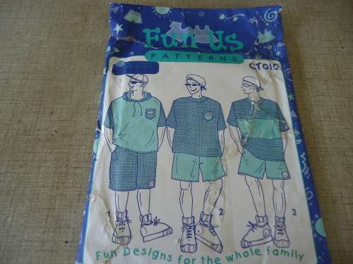 FUN US PATTERNS - NUMBER CT010 - MEN'S T-SHIRTS AND SHORTS SIZES M- L - XL - XXL