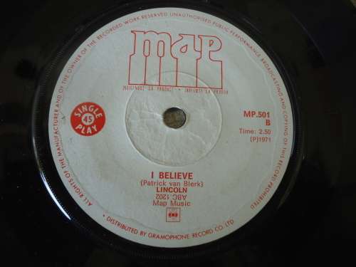 LINCOLN "LONG DAYS LONELY NIGHTS B/W I BELIEVE" 1971 MAPP SEVEN SINGLE