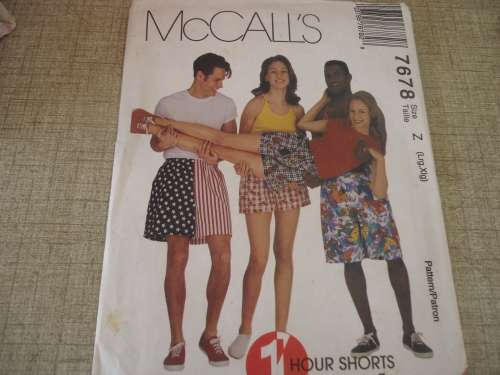 McCALL'S PATTERN - 7678 SIZE Z = LARGE - 40 - 42" HIP + XLARGE - 44 - 46" HIP - COMPLETE