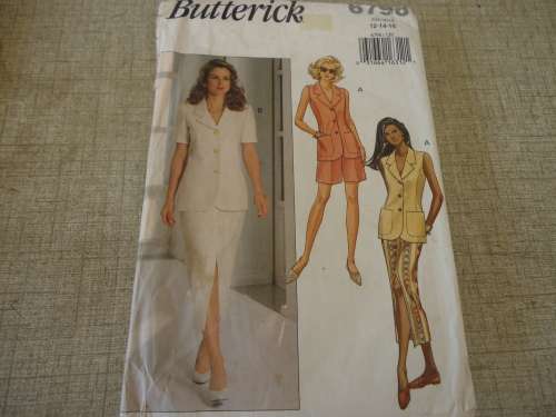 BUTTERICK  PATTERNS 6798 SIZES   12 + 14 + 16 - COMPLETE