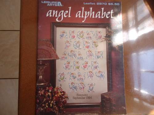 LEISURE ARTS #2870 "ANGEL ALPHABET - CROSS STITCH PATTERN A4 -  16 PAGES