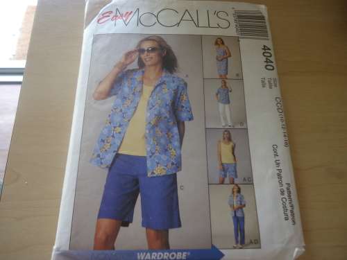 McCALL'S PATTERN -4040 SIZE CCD 10 + 12 + 14 + 16 - COMPLETE