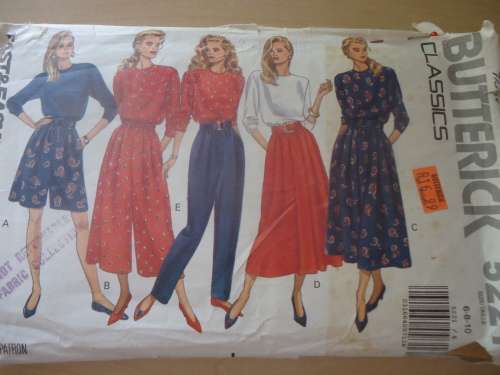 BUTTERICK  PATTERNS 5221 SIZE 6 + 8 + 10  COMPLETE