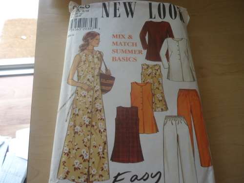NEW LOOK PATTERNS 6626 SIX SIZES IN ONE A = 8 - 18  COMPLETE AND ONLY PARTLY CUT