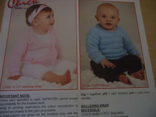 CHICK #011.071 & 11.078  BALLERINA WRAP - CHEST 42 CM & PULLOVER CHEST 46 CM