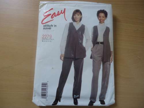 McCALL'S PATTERN 2279  SIZE A = 8 + 10 +  12 + 14  COMPLETE & PARTLY CUT