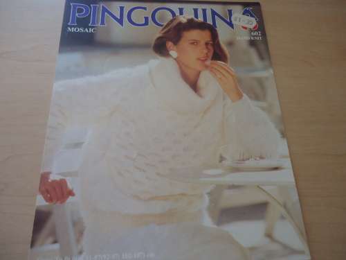 PINGOUIN # 602 HAND KNIT SWEATER WITH SEPARATE COLLAR - SIZES 81 - 107 CM  BUST