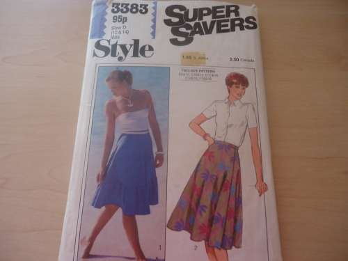 STYLE PATTERNS 3383 MISS SIZE D =  12 + 14  COMPLETE