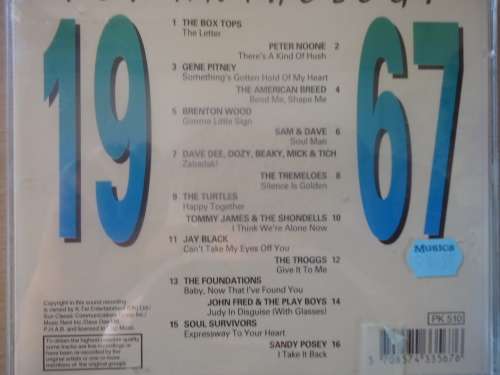 POP - POP ANTHOLOGY  1967 - VARIOUS original ARTISTS -  CD