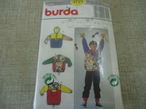 BURDA PATTERNS 4721 - BOYS SIZES 6 + 8  + 10  + 12 + 14 + 16 COMPLETE