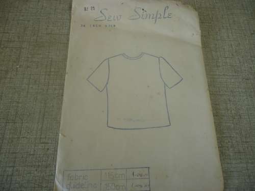 SEW SIMPLE PATTERNS # 18 T SHIRT SIZE 34" OR 87 CM
