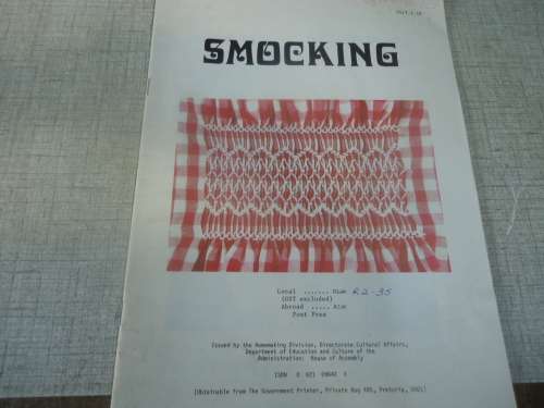SMOCKING  - 16 PAGE A4 BOOK PRINTED IN SOUTH AFRICA