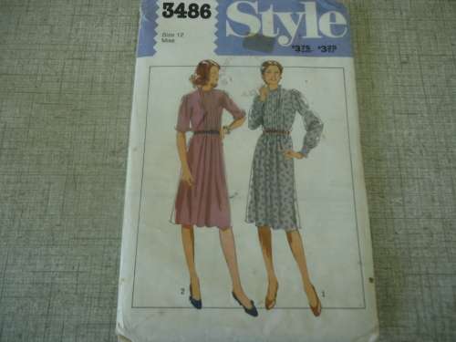 STYLE PATTERNS 3486  LADIES DRESS MISS SIZE 12 - COMPLETE