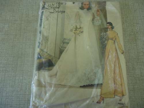 VOGUE PATTERNS 1486 "BRIDAL DESIGN"  SIZE 10 - SEE DESCRIPTION