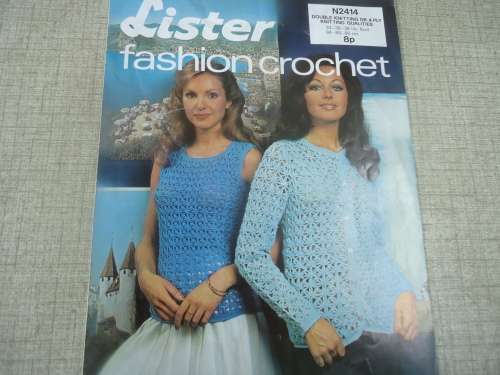 LISTER #N2414  4 PLY  OR DBL KNIT FASHION CROCHET