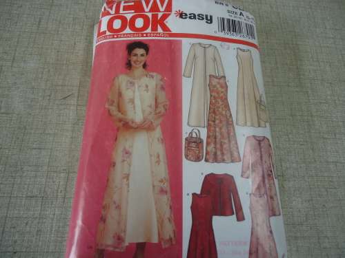 NEW LOOK PATTERNS 6270-7 SIZES IN ONE-DRESS & COAT, - SIZES 10 - 22-COMPLETE