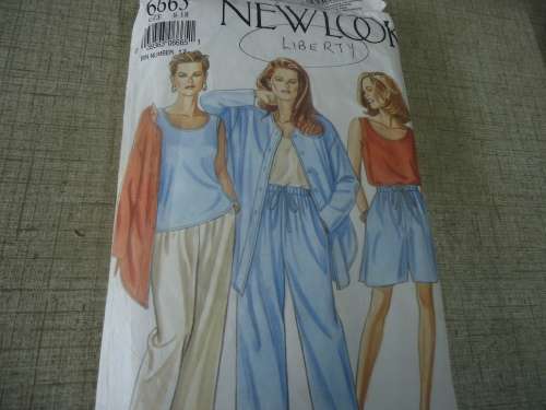NEW LOOK PATTERNS 6665-6 SIZES IN ONE- TOP,PANTS+SHORT SIZES 8 - 18 - COMPLETE