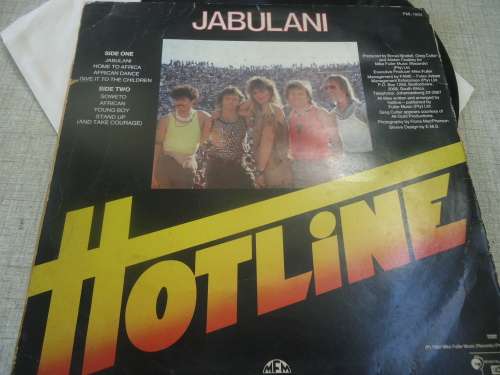 HOTLINE P. J POWERS "JABULANI" -  1984 GALLO STEREO LP #FML 1003