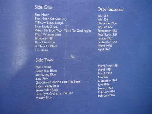 ELVIS PRESLEY  "ELVIS BLUE" RCA VICTOR GATEFOLD  LP ML 4752 - BLUE VINYL