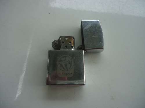 ZIPPO LIGHTER ENGRAVED WITH VODACOM SUPER 15 AND RED HEART RUM