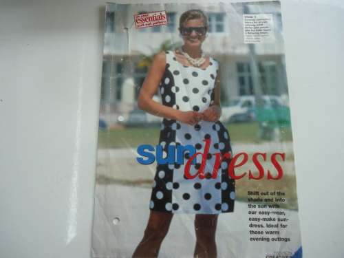ESSENTIAL  PATTERNS E57 "SUNDRESS" supplied in a plastic sleeve