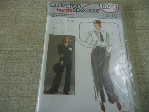 BURDA PATTERNS 5273  PANTS SUIT SIZES 10 - 16 COMPLETE & UNCUT