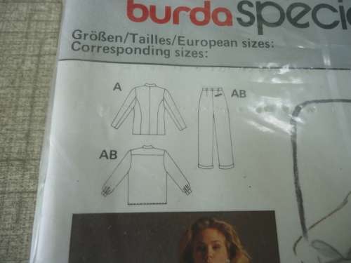 BURDA PATTERNS 5273  PANTS SUIT SIZES 10 - 16 COMPLETE & UNCUT